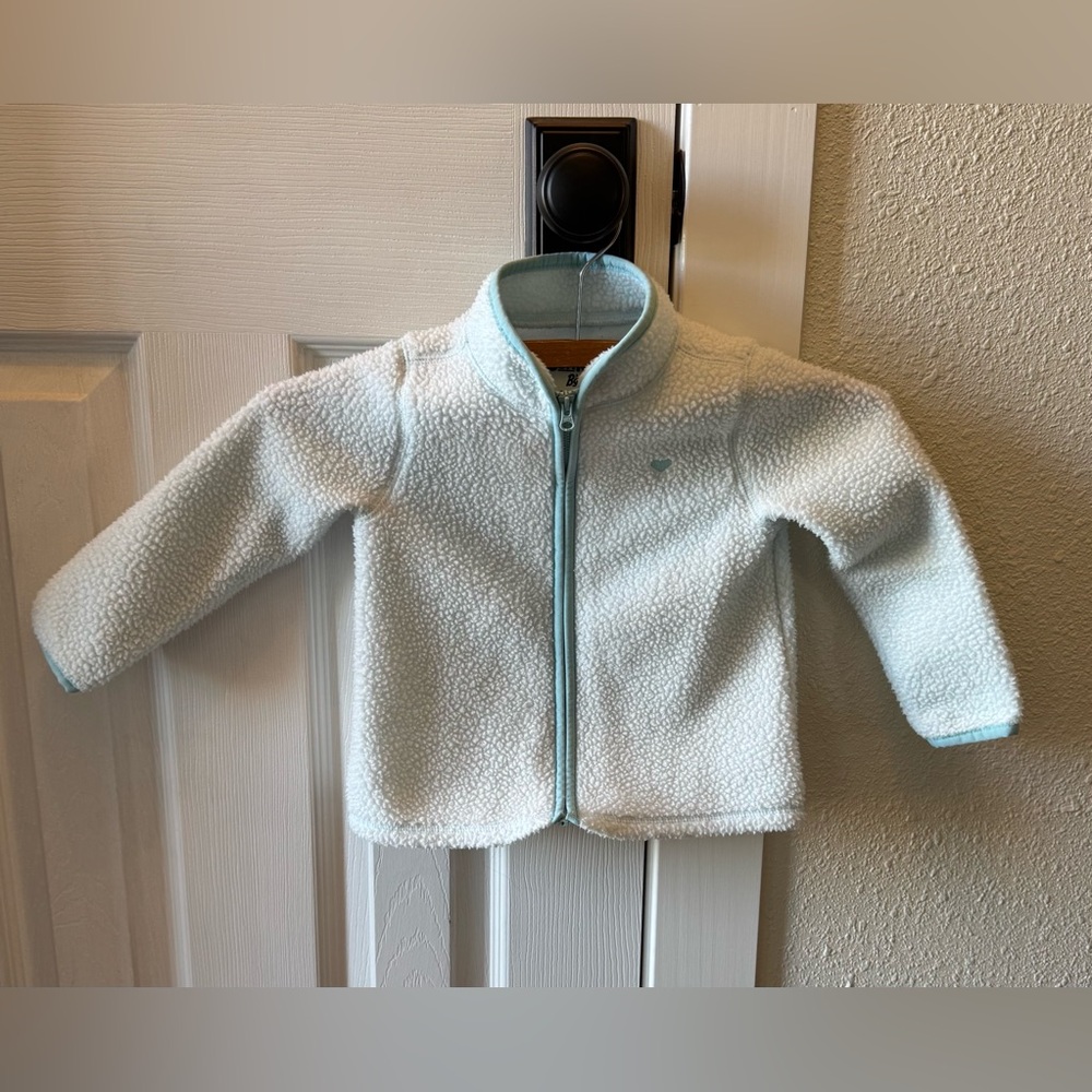 Cozy White Fleece Baby Jacket